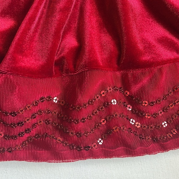 Koala Kids Red Long Sleeve Velvet Christmas Dress Size 18-24 Months - Picture 4 of 6